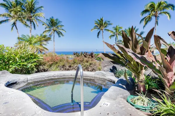 Relaxing Outdoor Hot Tub with Ocean and Garden Views