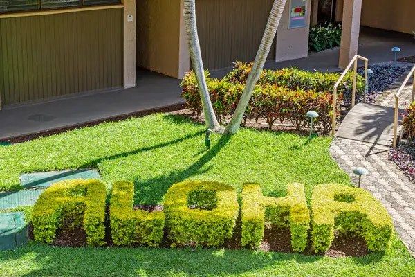 Beautifully landscaped tropical gardens create a warm island welcome.