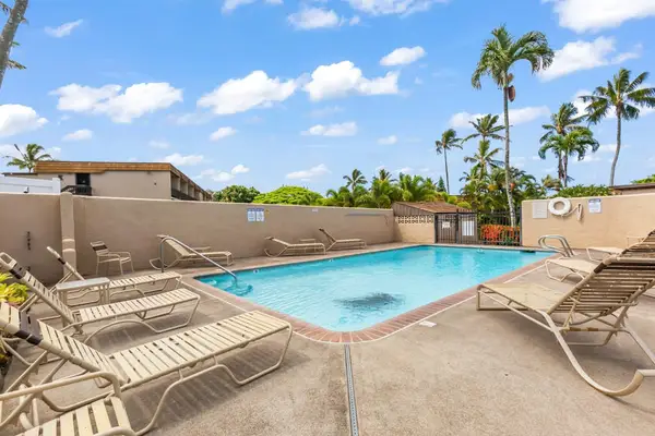 Resort pool with relaxing lounge chairs