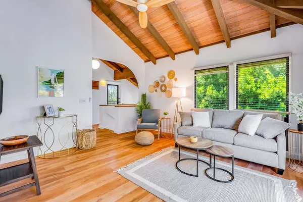 Airy Great Room With Vaulted Ceilings