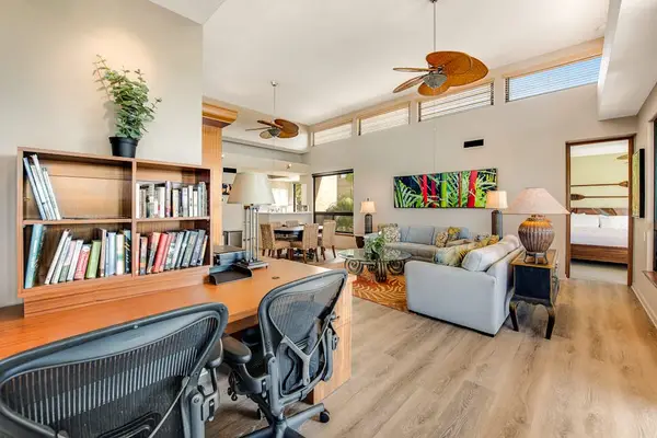 Spacious Living Room With Dedicated Workspace