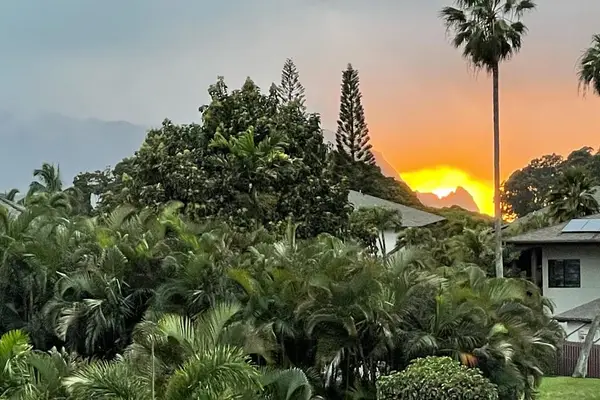 Sun setting on your tropical paradise.