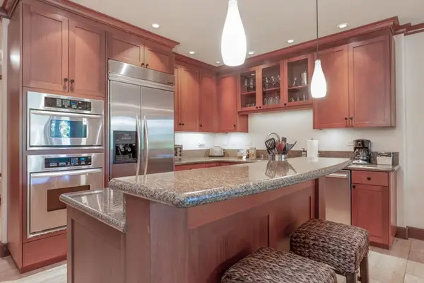 Spacious kitchen with generous counter space