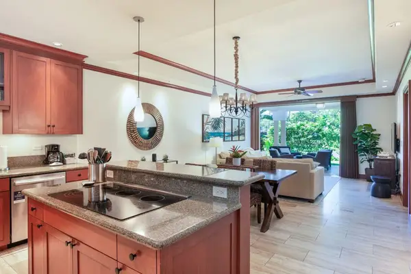 Open-concept kitchen with breakfast bar