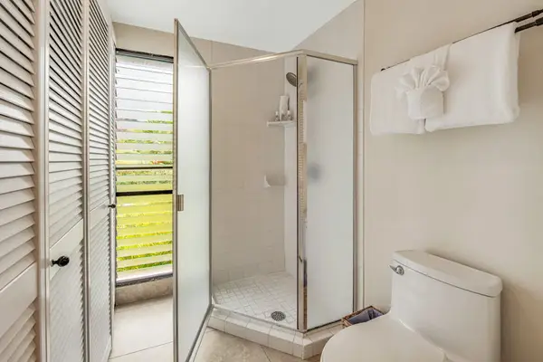 Fresh Bathroom With Walk-In Shower