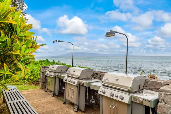 Gas grills available for your use while staying at Mahina Surf Resort.