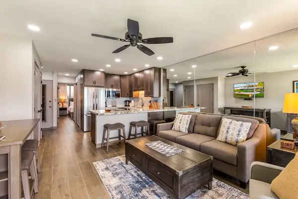 Living room with sofa bed for extra sleeping for any guests.