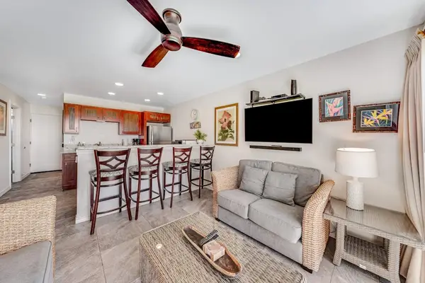 Spacious living room with smart TV for movie nights