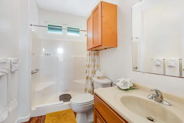 Full bathroom with walk-in shower