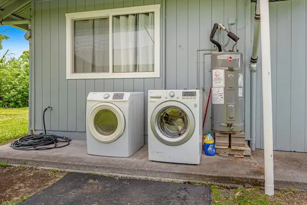 In-home stackable washer and dryer let you pack light and enjoy the convenience of doing laundry during your stay.