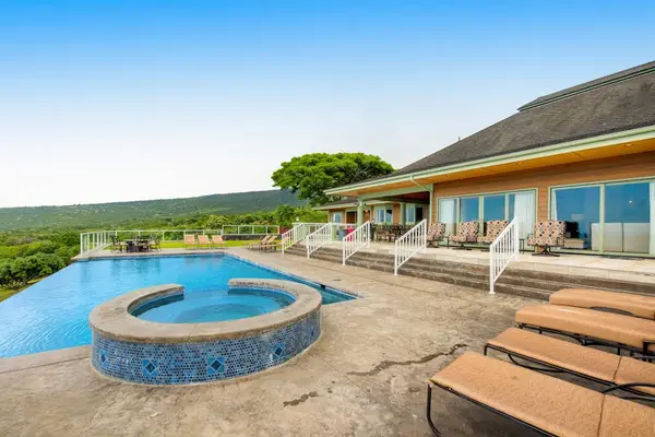 Private Pool Deck & Spa with Scenic Horizon Views & Lounge Seating