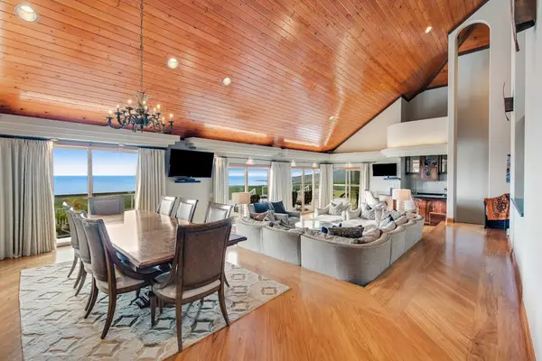 Grand Dining Area & Open Living Space with Water Views