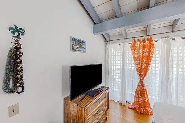 Enjoy favorite movies and shows on the television after exciting daily adventures