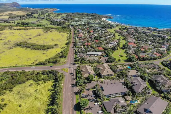 Expansive aerial view of the resort and nearby coastline