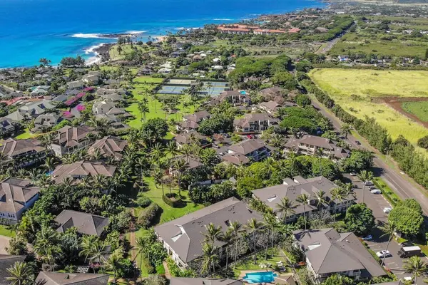 Sweeping aerial view of the beautiful island landscape