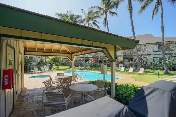 Covered outdoor patio for relaxing in the island breeze