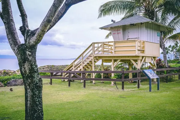 Lifeguard Tower Near The Shoreline