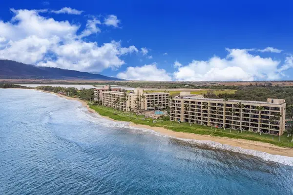 Aerial view of Sugar Beach Resort and the coastline