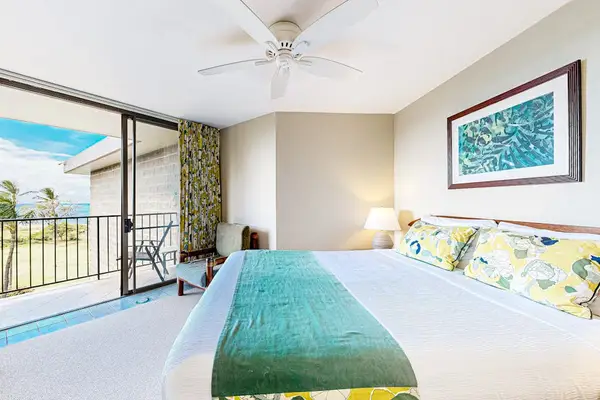 Bright Primary Bedroom with King Bed & Private Balcony Access