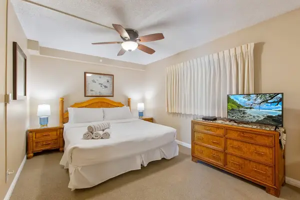 Spacious king bedroom designed for a restful stay