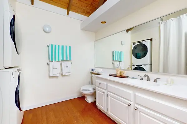 Inviting bathroom provides refreshing space with clean finishes and thoughtful everyday amenities