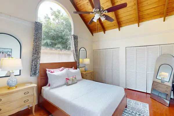 Cozy bedroom provides inviting space for peaceful sleep and complete relaxation every night