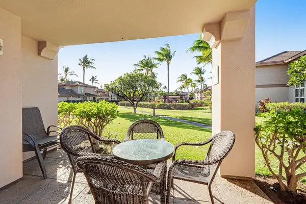Ground floor lanai great for morning coffee and views of swaying palm trees all around.