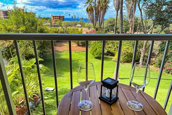 Balcony with beautiful garden views