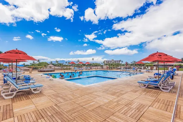 Resort Pool Under Blue Skies