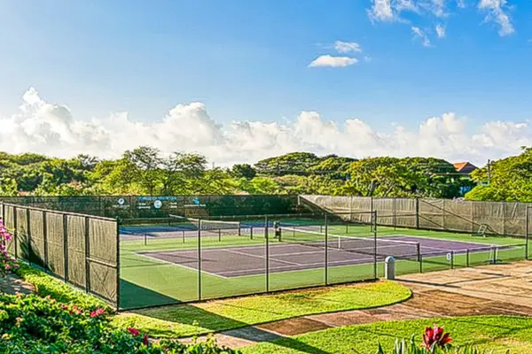 Stay active with convenient tennis court access