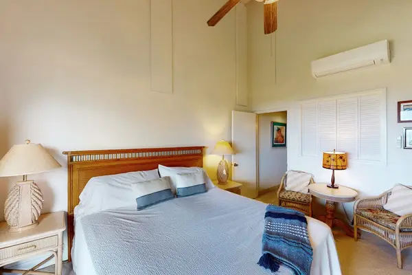 Rest comfortably in this bright bedroom after exploring the island