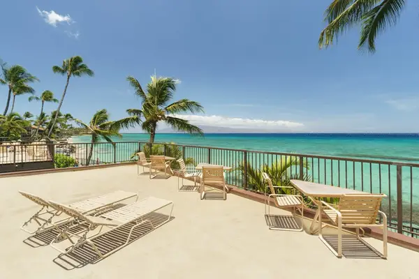 Oceanfront terrace of the Hale Ono Loa resort.