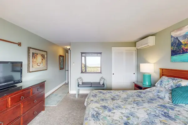 Spacious bedroom offers plenty of room to relax and recharge