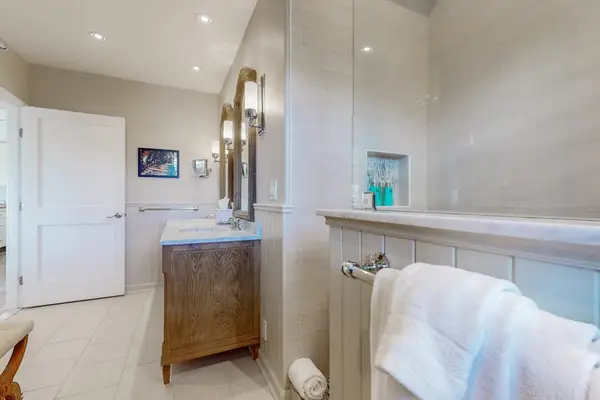 Bright Bathroom With Elegant Finishes