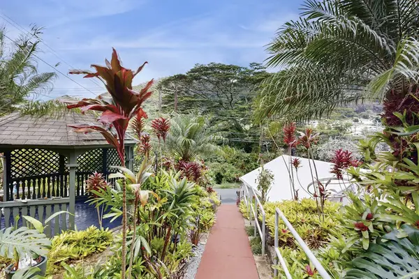 Follow the convenient pathway from the street or parking area to the unit entrance for an easy arrival.