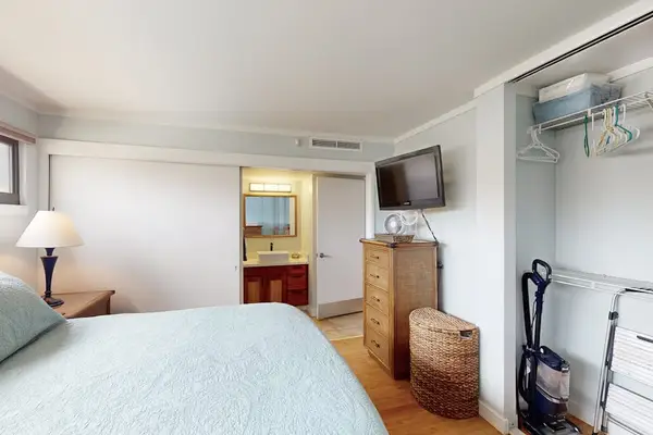 Bright queen bedroom with plenty of natural light
