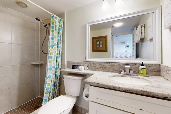 Full bathroom stocked with essentials for refreshing mornings and relaxing evenings daily