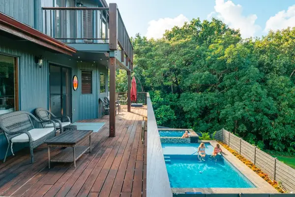 Enjoy peaceful mornings with coffee on the private lanai