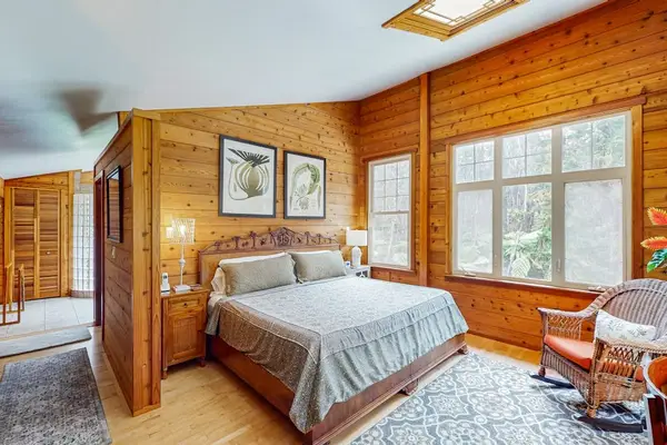 Cozy bedroom with plenty of natural light