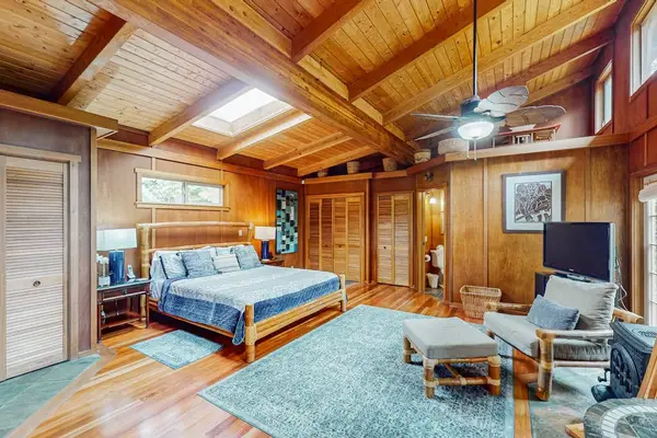 Cozy loft bedroom with rustic cabin charm