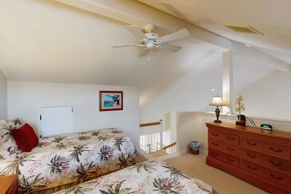 Spacious Loft Bedroom with Two Beds & High Vaulted Ceilings