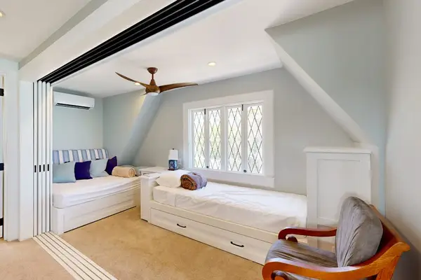 Three single beds offer flexible comfort for families and friends together always