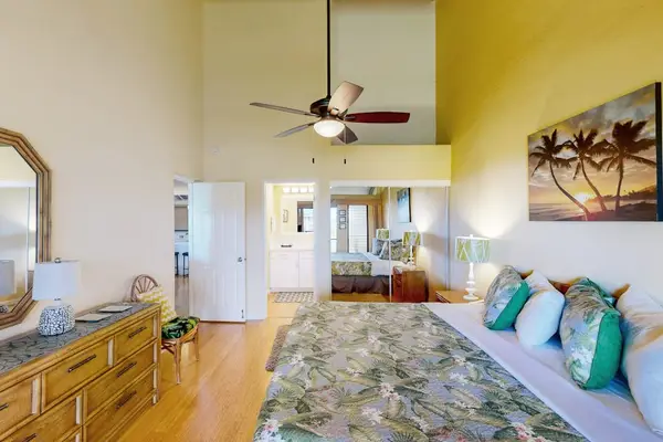 Spacious Bedroom With Vaulted Ceilings