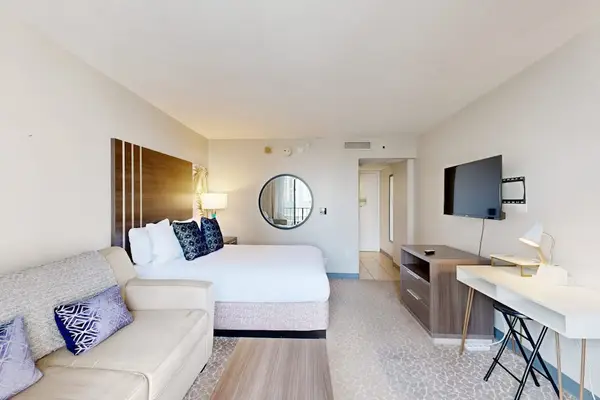 A well-designed studio offering a comfortable and efficient space perfect for short or extended stays.