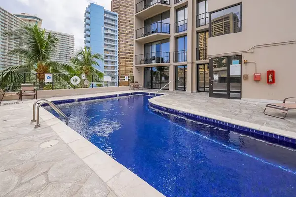 Unwind by the water and enjoy a relaxing outdoor space shared with fellow guests.