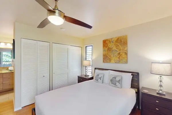 Bright bedroom with calming atmosphere for recharging