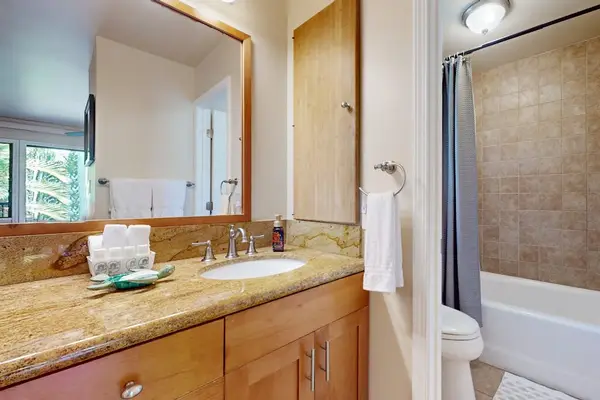 Refresh yourself in this bright modern bathroom