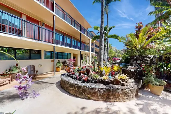 Lush Tropical Courtyard Entrance