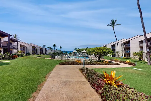 Scenic Walkway Through Tropical Grounds