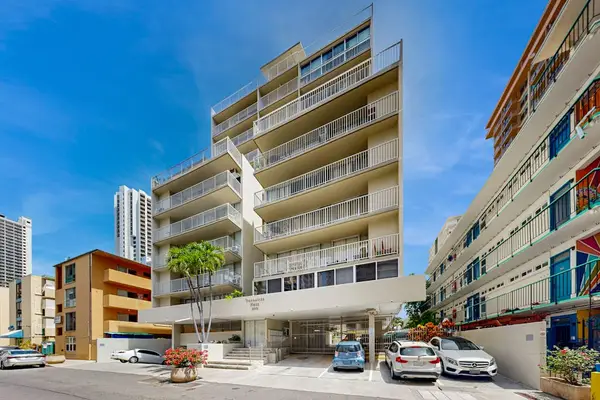 Your Honolulu getaway is located in this multi-story building on Lemon Road,  convenient proximity to the coastline.